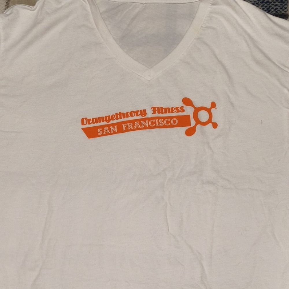 Orangetheory White Tee with Orange Logo